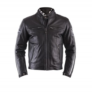 Blouson moto Helstons Ace cuir plain noir Blouson moto Helstons Ace cuir plain noir