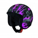 Casque moto Jet Caberg FREERIDE COMMANDER camouflage vert mat/fushia 