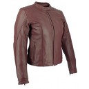 Blouson cuir SOUBIRAC Greta marron