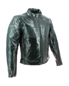 Blouson cuir SOUBIRAC Frisco vert