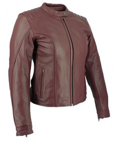 Blouson cuir SOUBIRAC Greta bordeaux