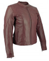 Blouson cuir SOUBIRAC Greta marron