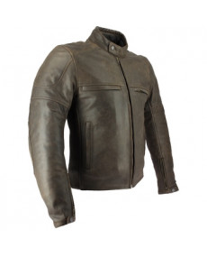 Veste cuir SOUBIRAC Bryce marron