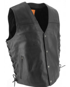 Gilet cuir SOUBIRAC Lacet