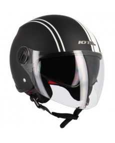 Casque jet IOTA DP10 Lines noir mat